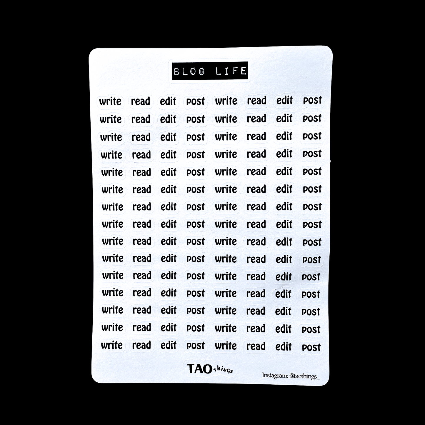 Blog Life - planner sticker sheet by TAOthings Studio