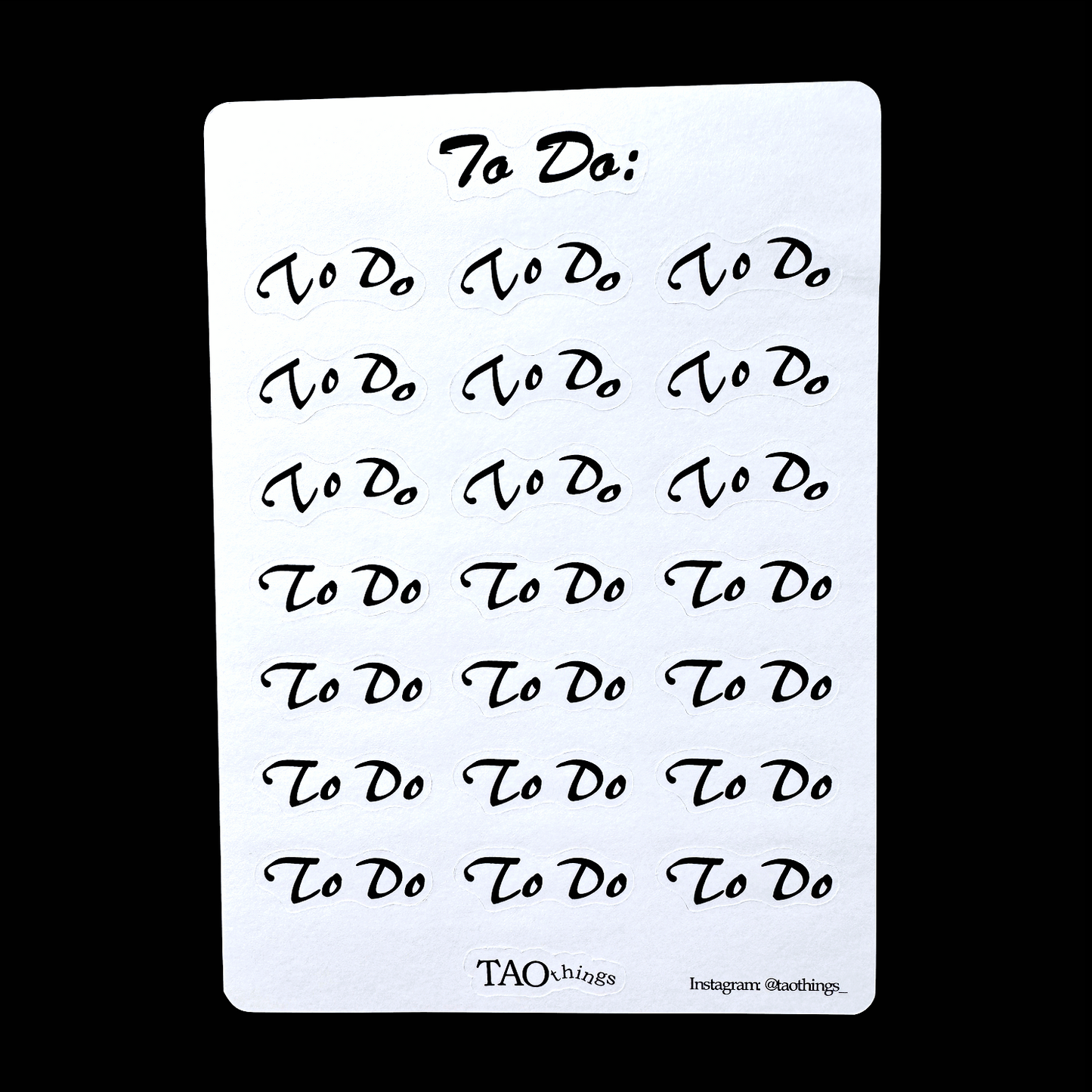 To Do - planner sticker sheet by TAOthings Studio