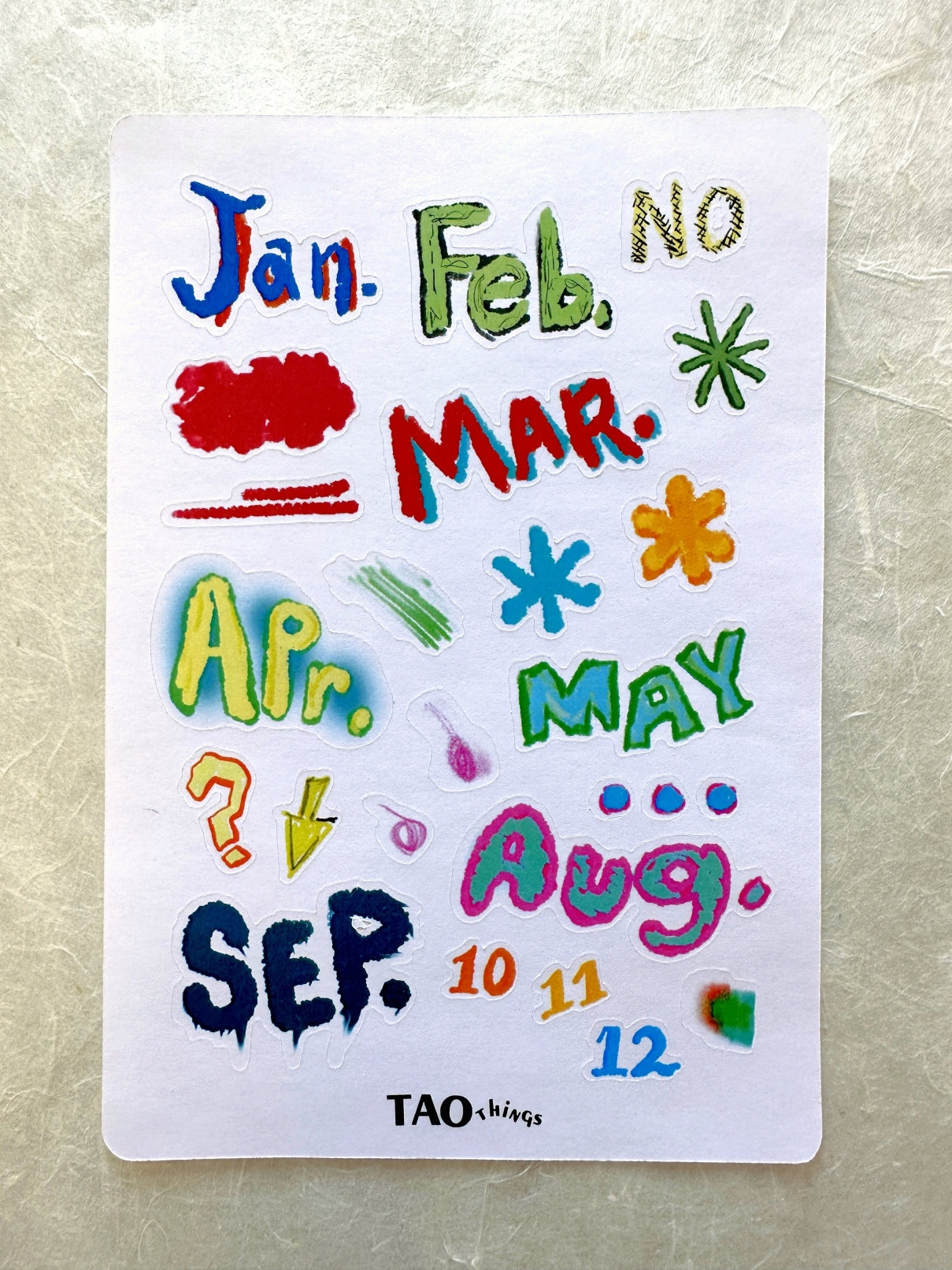 Messy Months - sticker sheets by TAOthings Studio