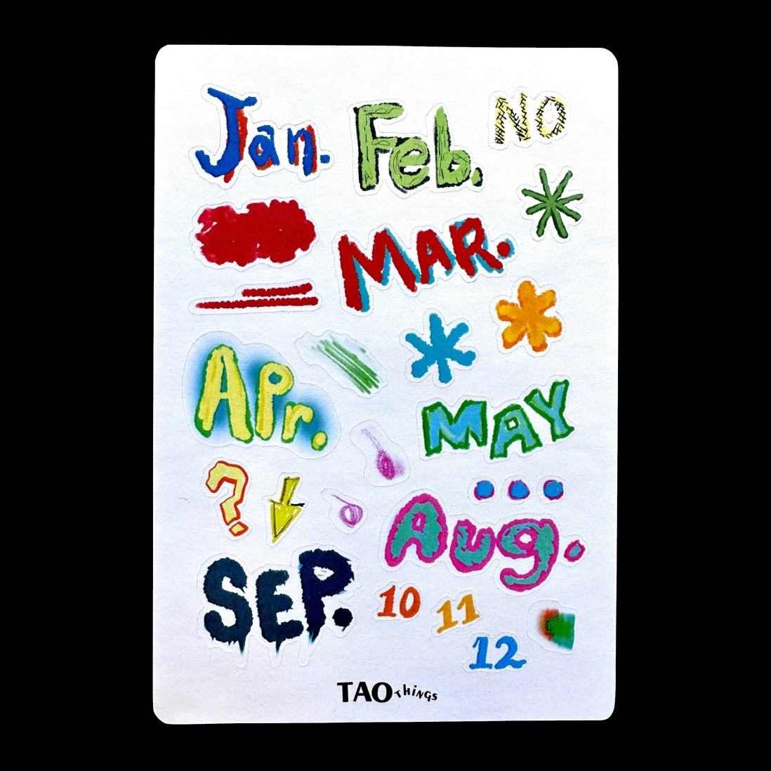 Messy Months - sticker sheets by TAOthings Studio