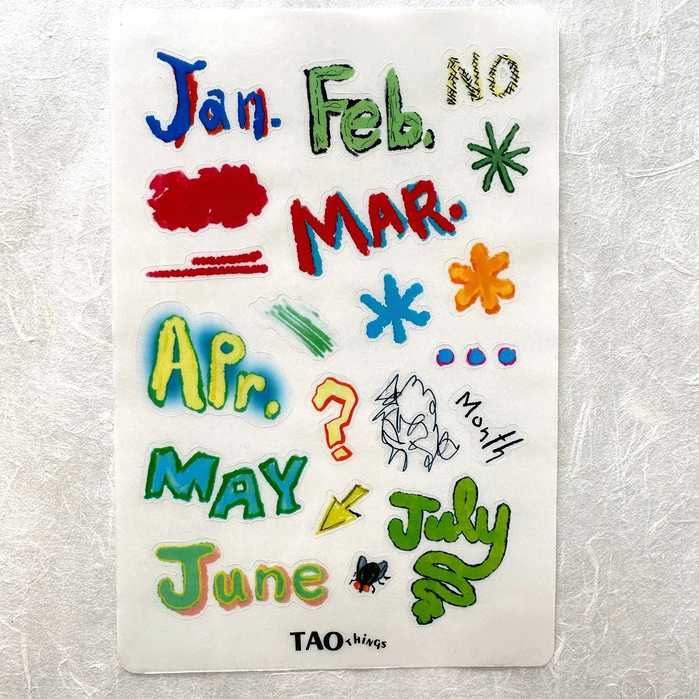 Messy Months - sticker sheets by TAOthings Studio