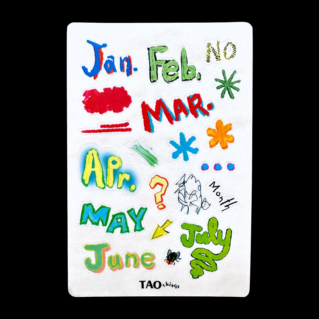 Messy Months - sticker sheets by TAOthings Studio
