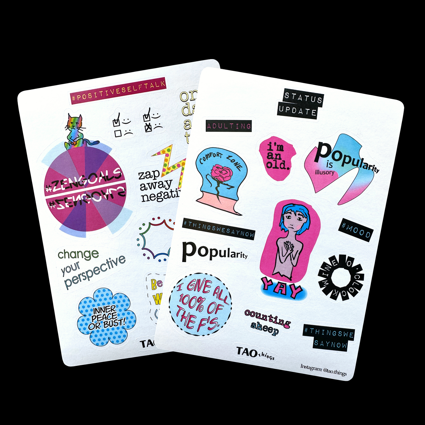 Status Update - sticker sheet by TAOthings Studio