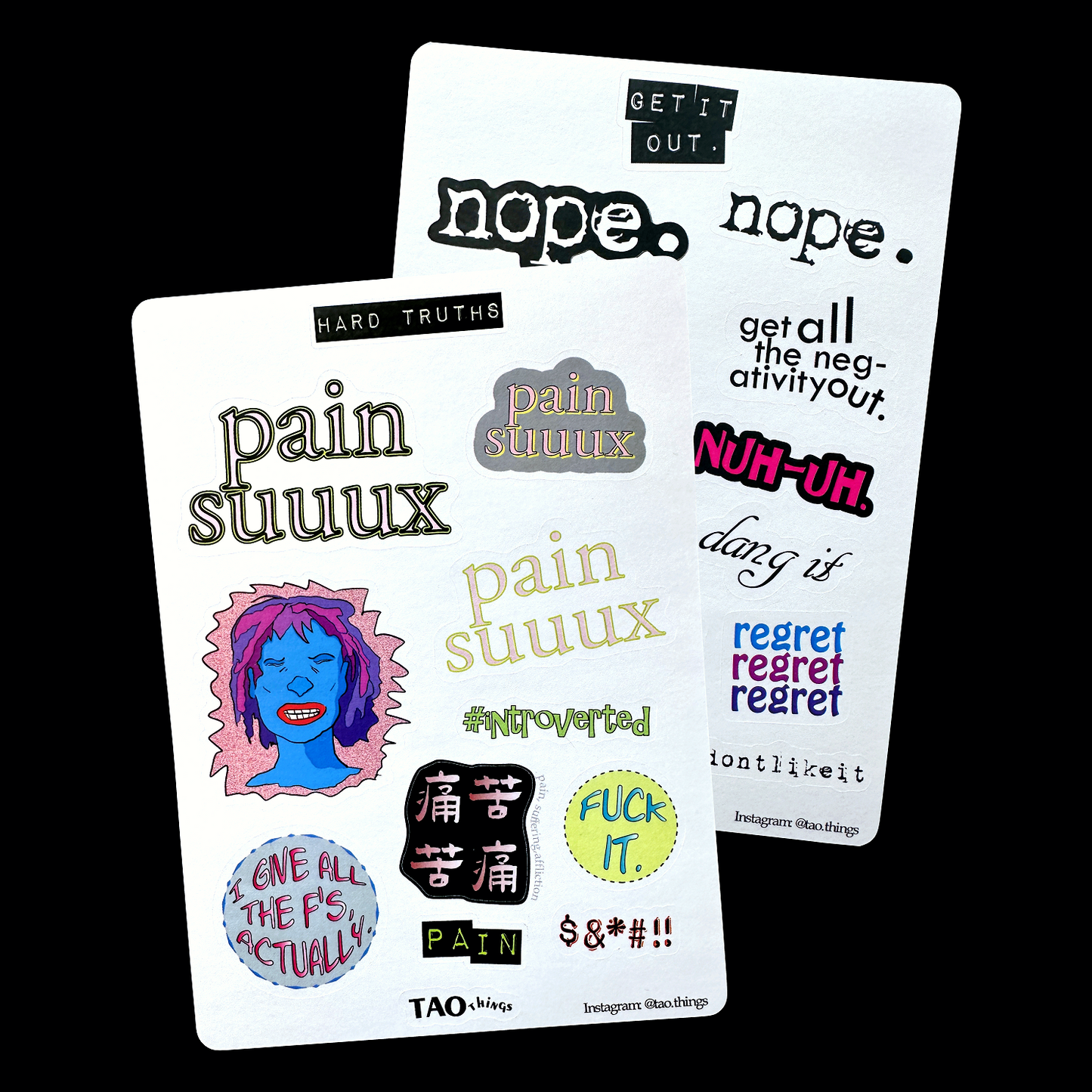Negativity Dump (chronic pain & negative thoughts) - sticker sheets by TAOthings Studio