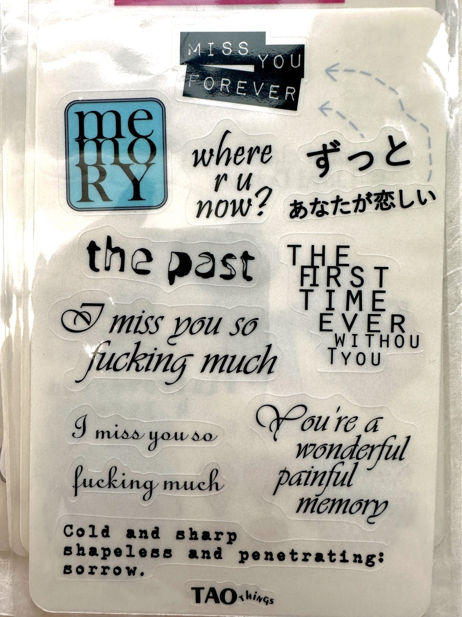 Miss You Forever - sticker sheet by TAOthings Studio