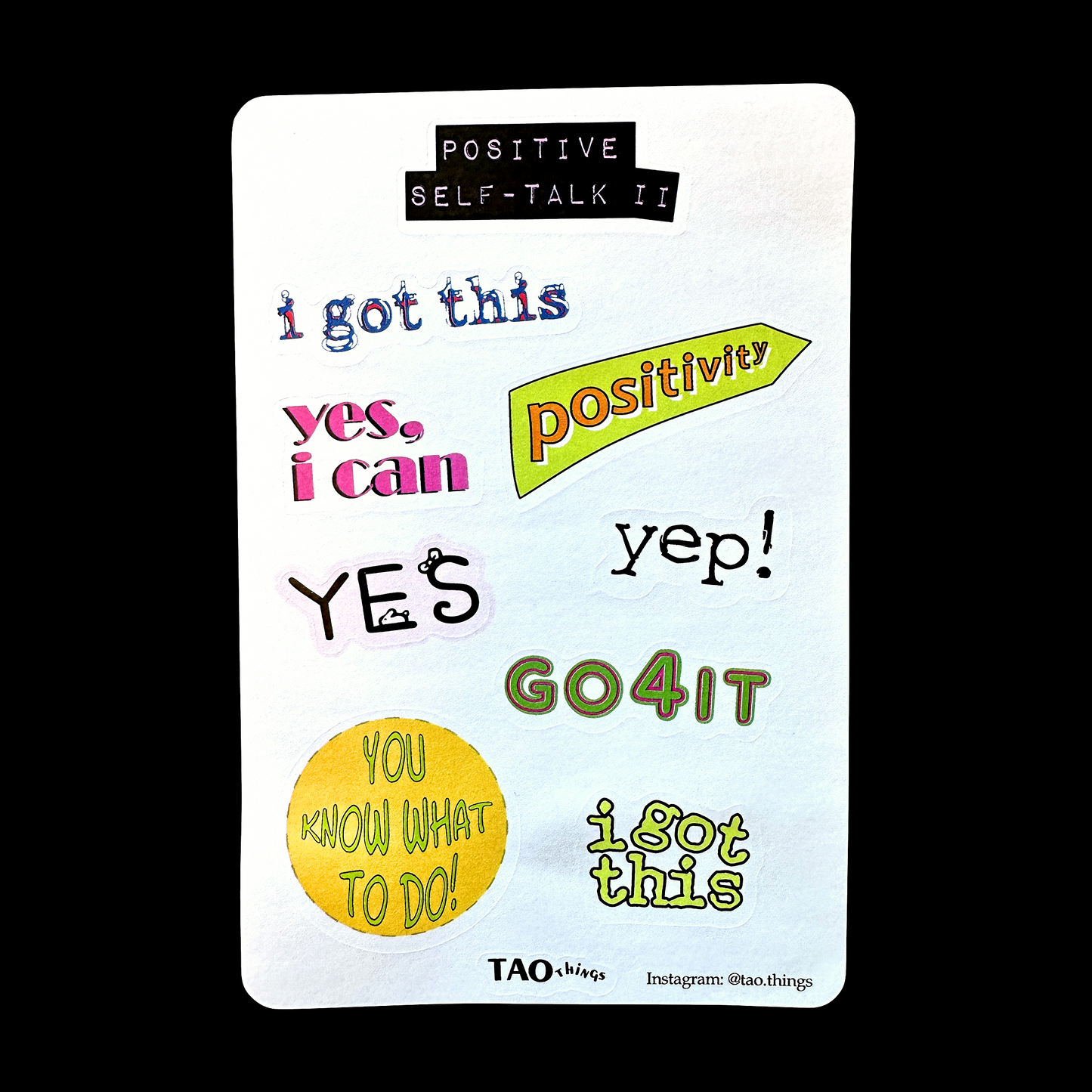 Positive Self-Talk - sticker series by TAOthings Studio
