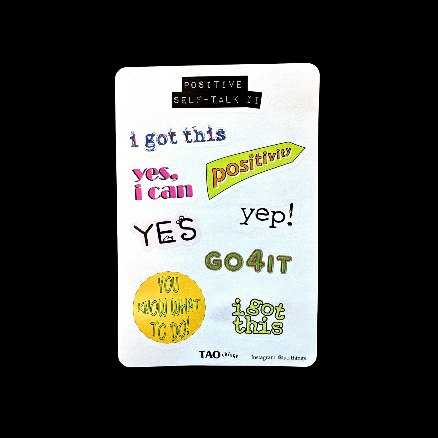 Positive Self-Talk - sticker series by TAOthings Studio