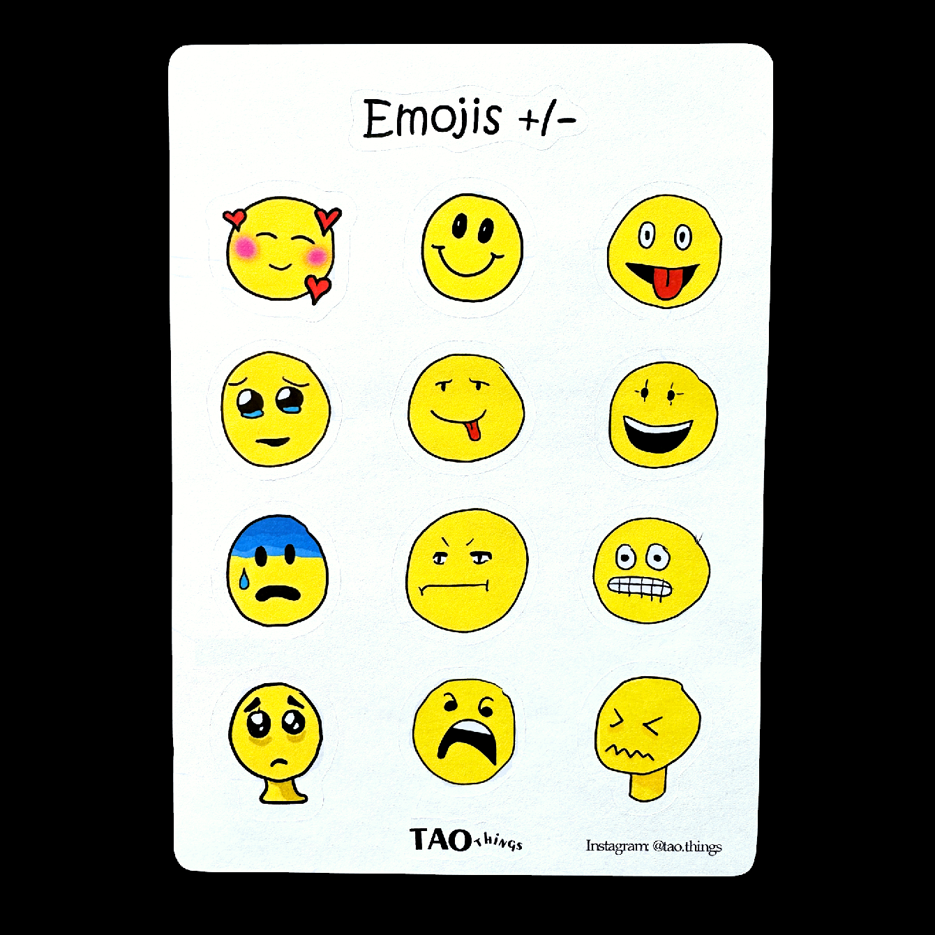 Emojis (All the feels) - sticker sheets by TAOthings Comics