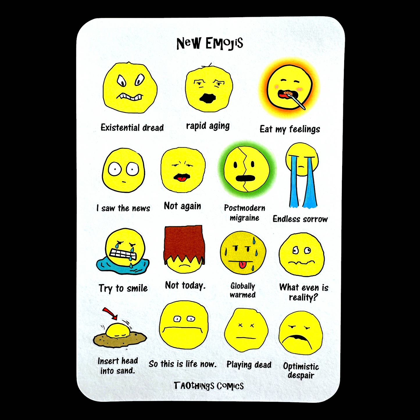 New Emojis (for 2025 and beyond) - sticker sheets by TAOthings Comics