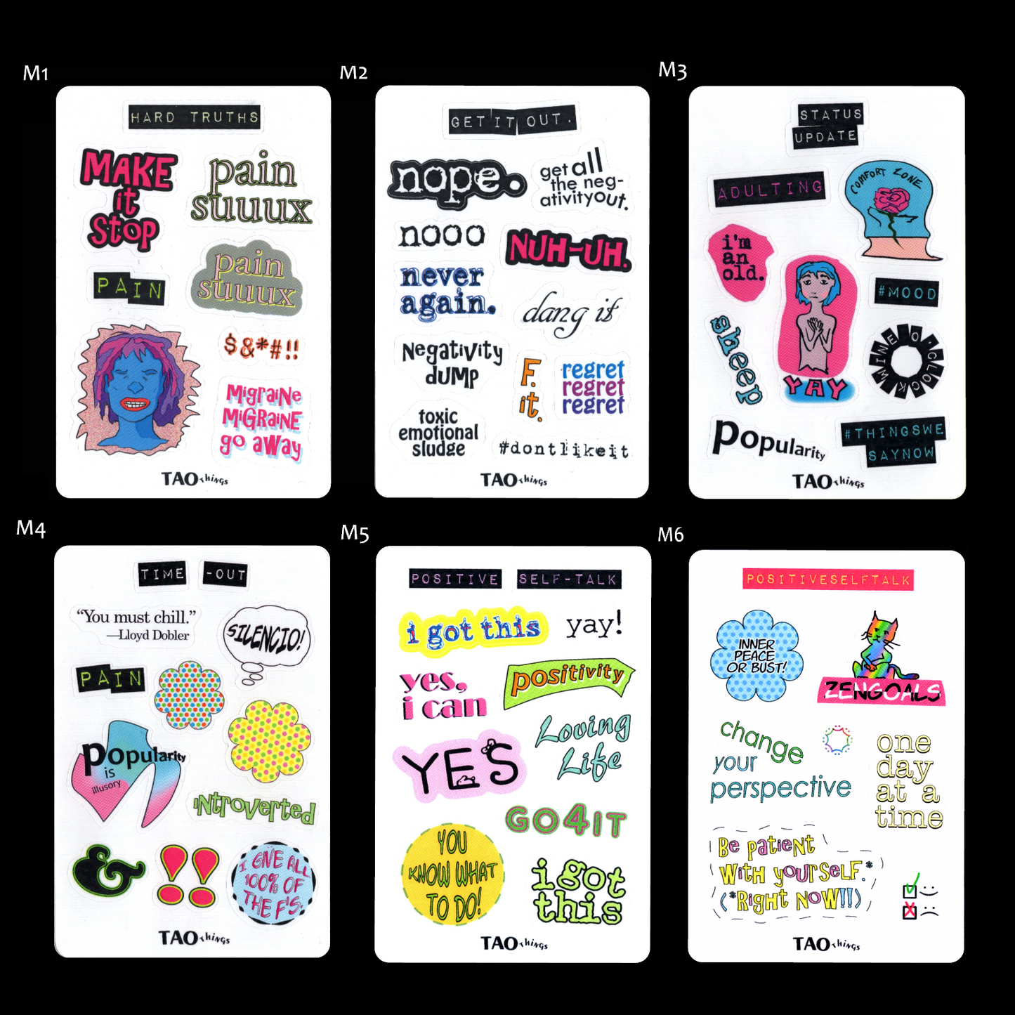 MINI-SIZE - sticker sheets by TAOthings Studio