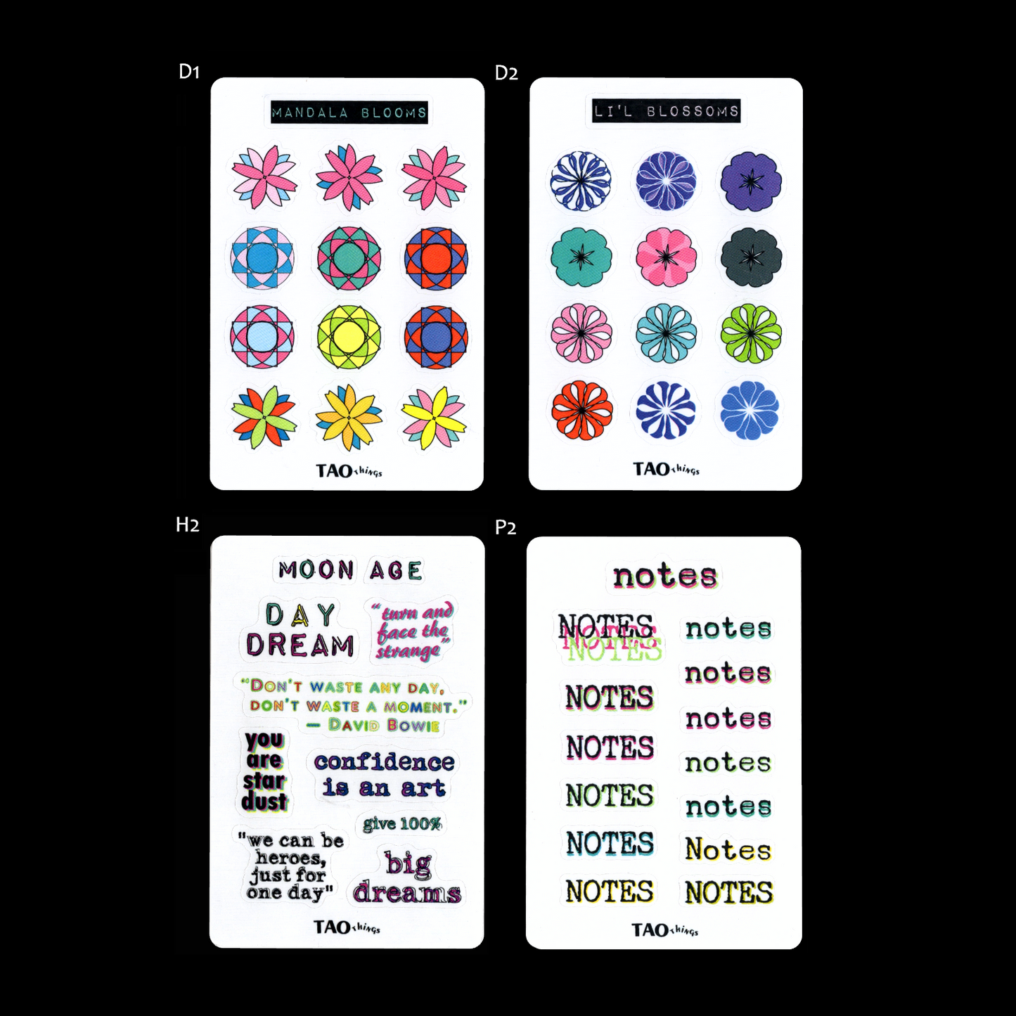 MINI-SIZE - sticker sheets by TAOthings Studio