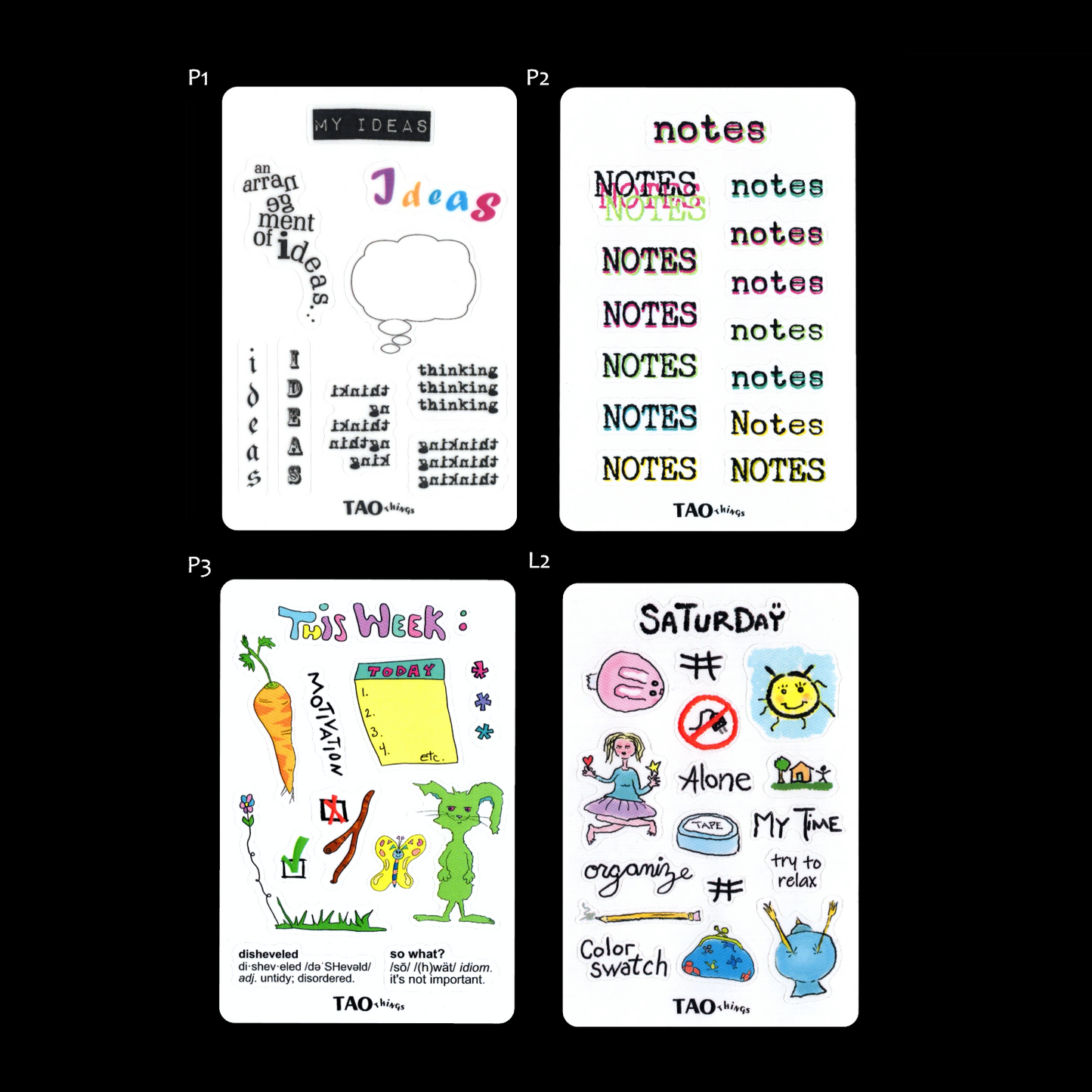 MINI-SIZE - sticker sheets by TAOthings Studio