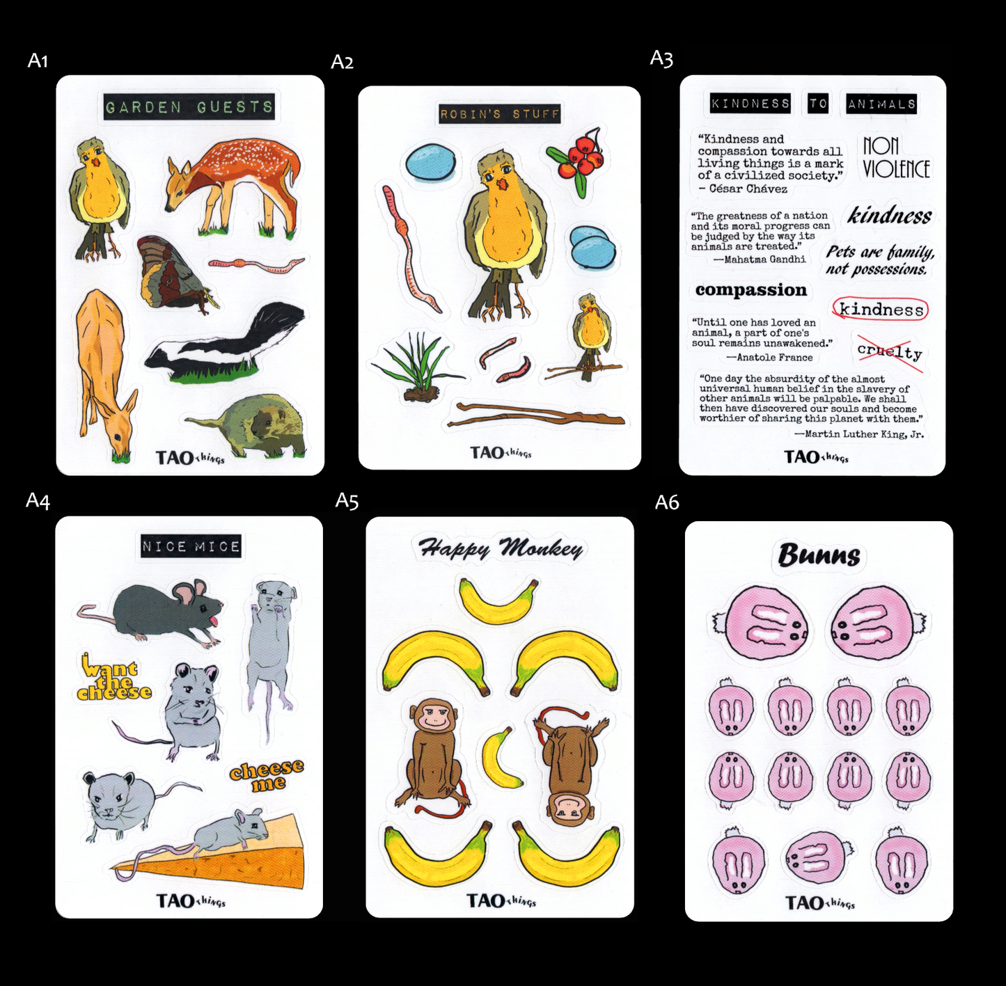 MINI-SIZE - sticker sheets by TAOthings Studio