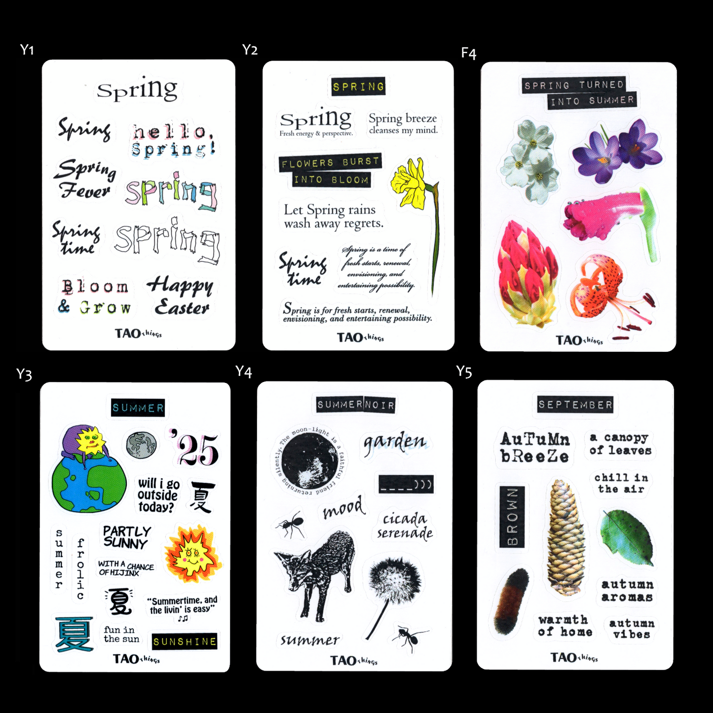 MINI-SIZE - sticker sheets by TAOthings Studio