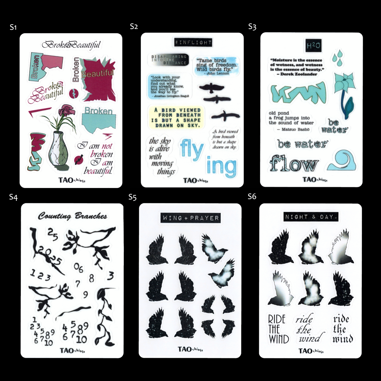 MINI-SIZE - sticker sheets by TAOthings Studio