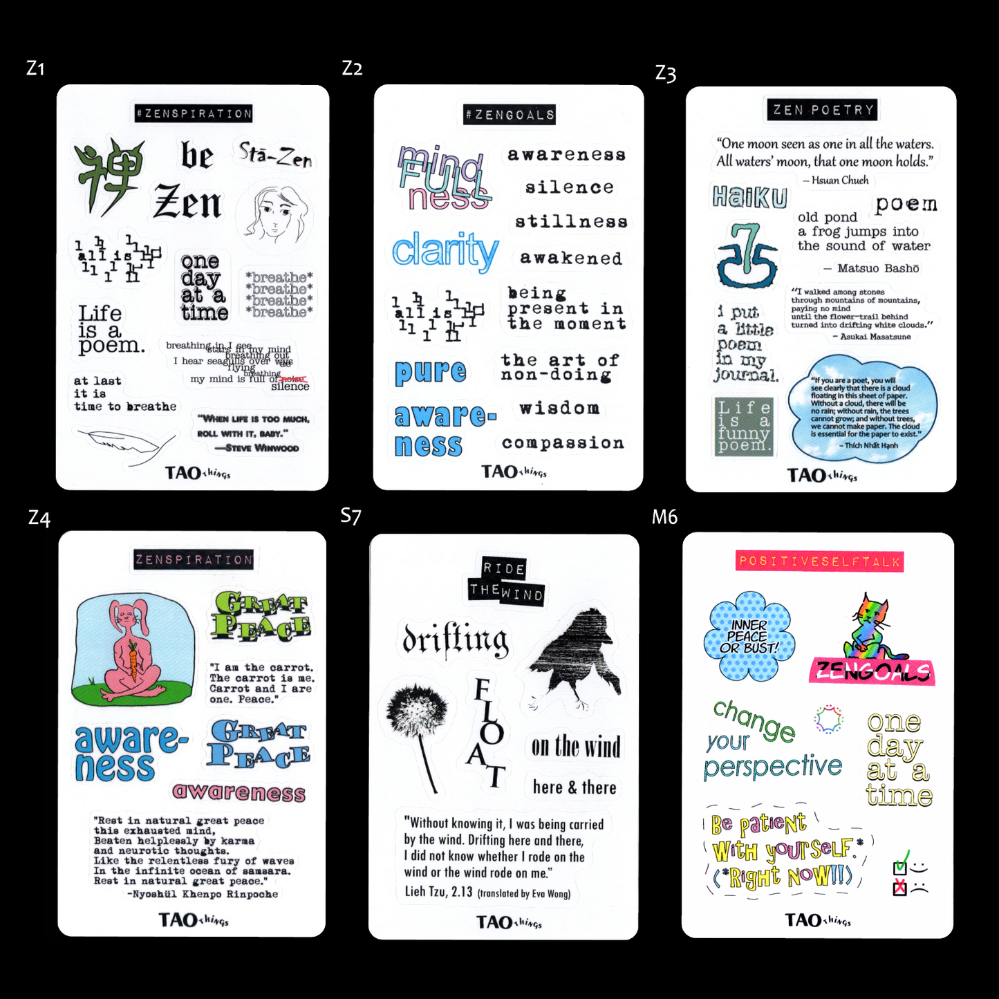 MINI-SIZE - sticker sheets by TAOthings Studio