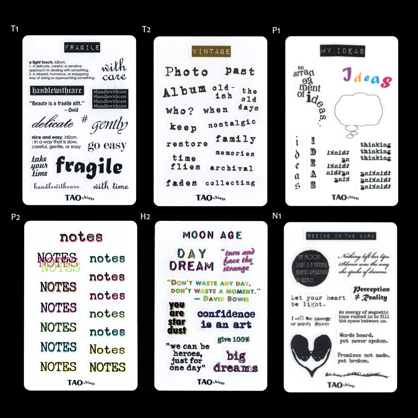 MINI-SIZE - sticker sheets by TAOthings Studio