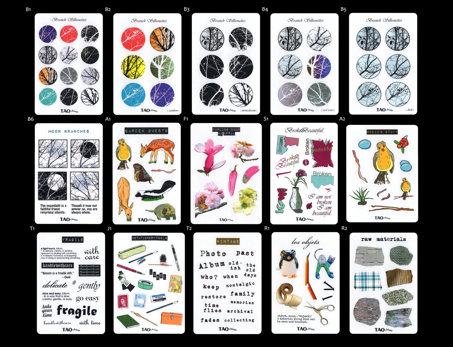 MINI-SIZE - sticker sheets by TAOthings Studio
