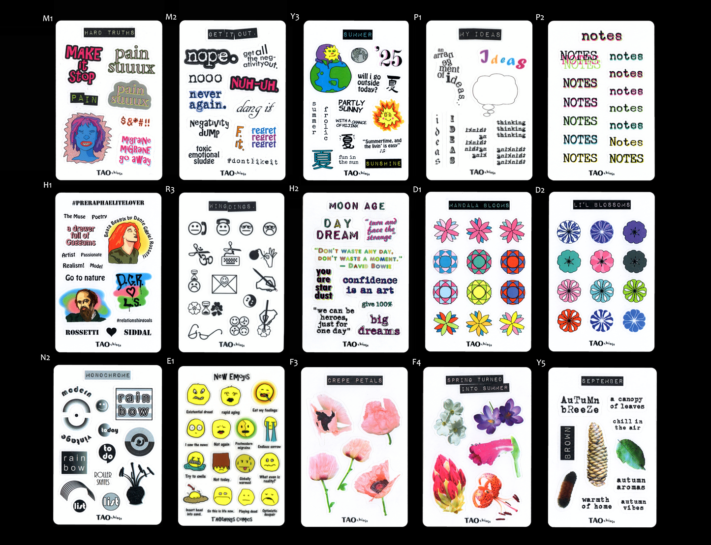 MINI-SIZE - sticker sheets by TAOthings Studio