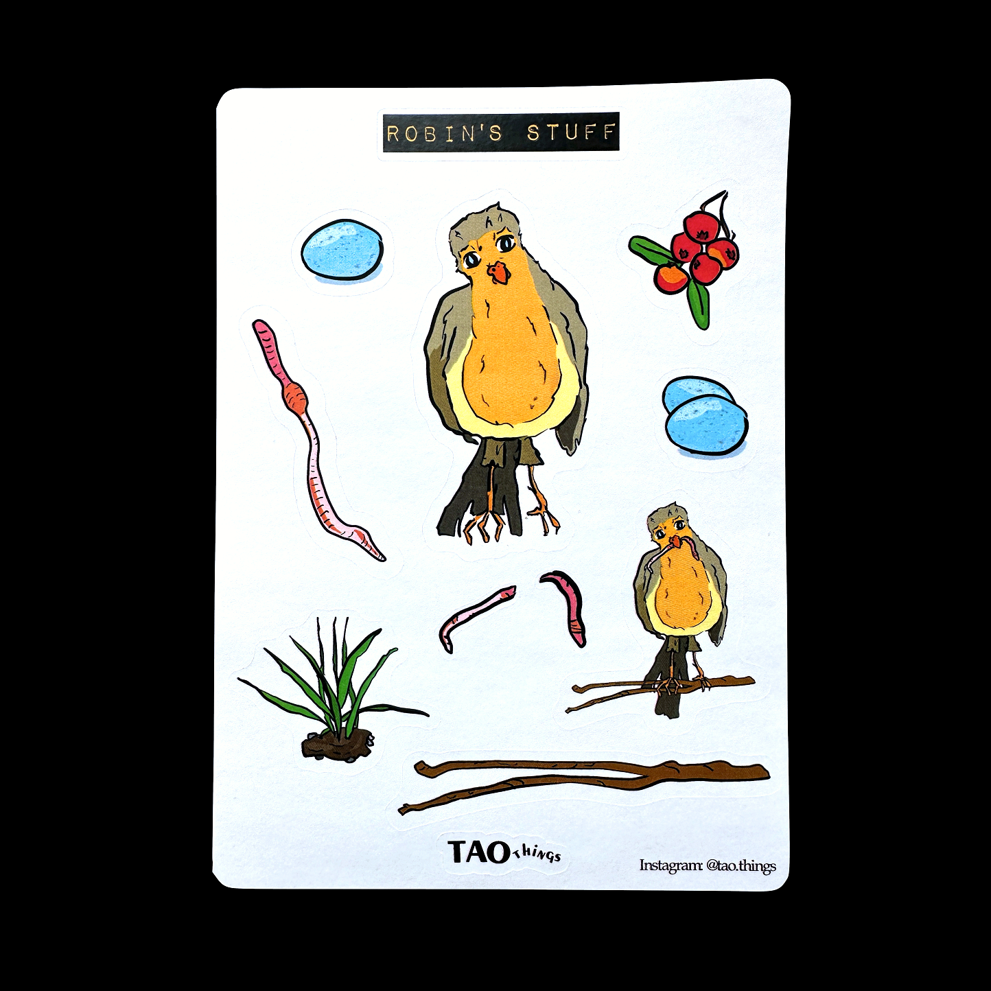 Robin's Stuff - sticker sheet by TAOthings Studio