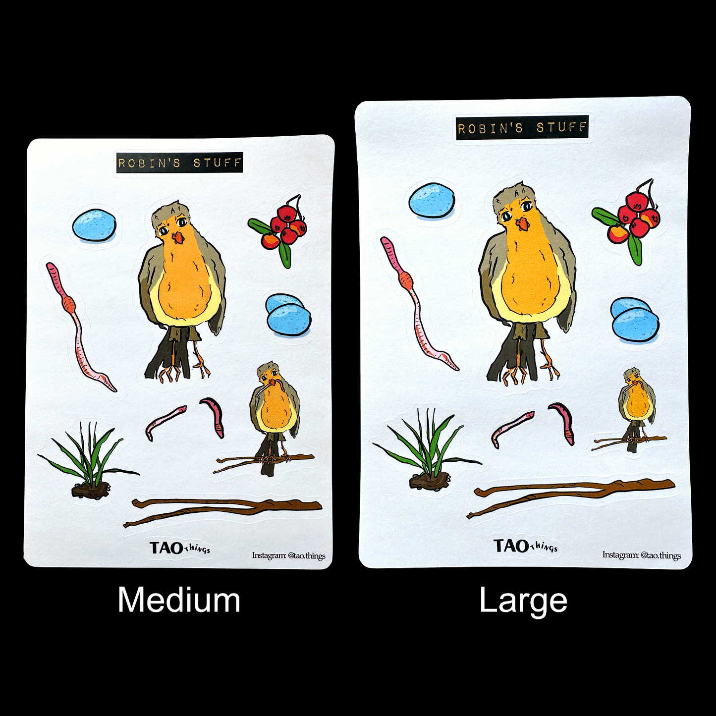 Robin's Stuff - sticker sheet by TAOthings Studio