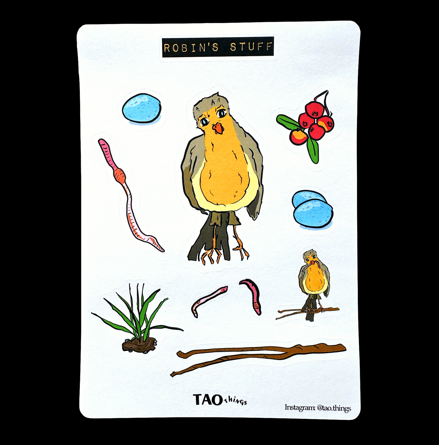 Robin's Stuff - sticker sheet by TAOthings Studio
