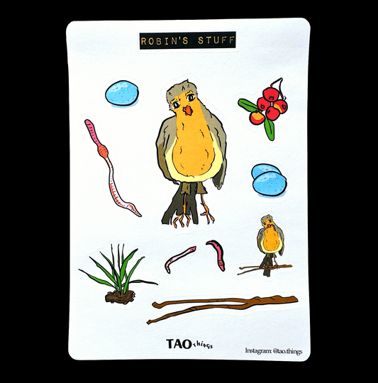 Robin's Stuff - sticker sheet by TAOthings Studio