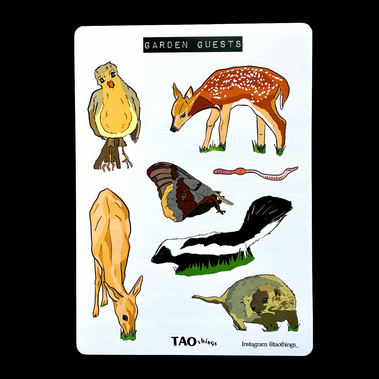 Garden Guests - sticker sheet by TAOthings Studio