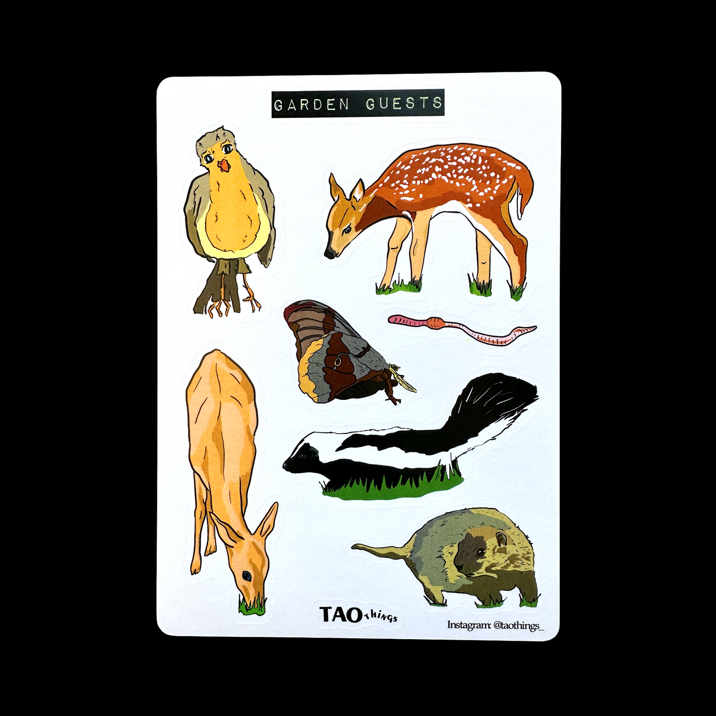 Garden Guests - sticker sheet by TAOthings Studio