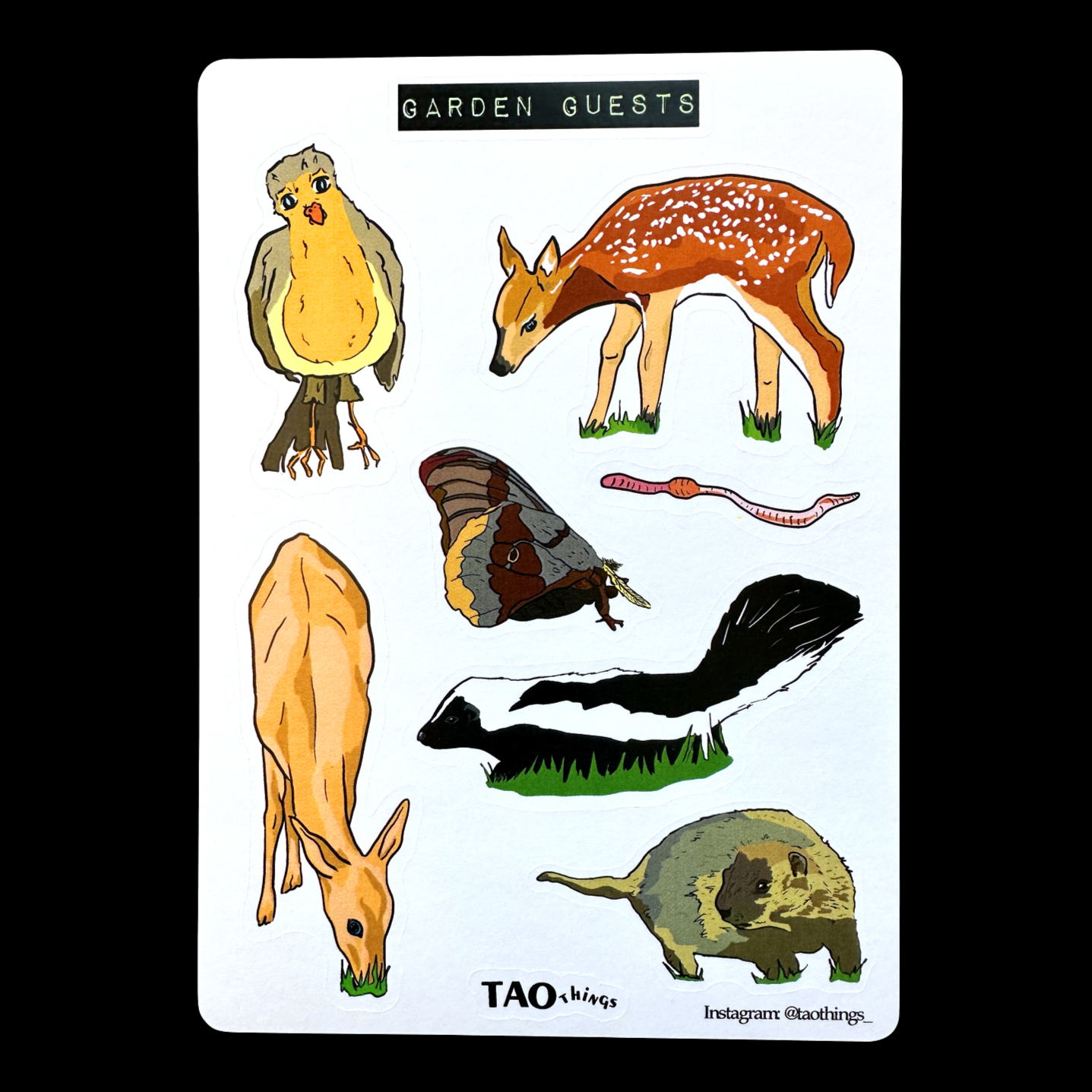 Garden Guests - sticker sheet by TAOthings Studio