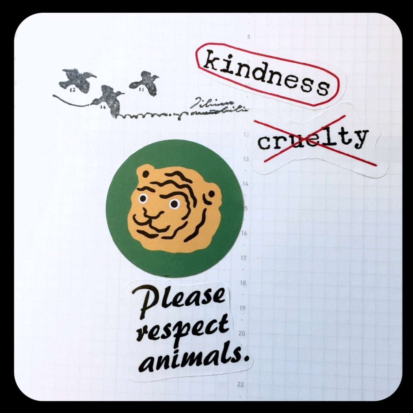 Kindness to Animals - sticker sheet by TAOthings Studio