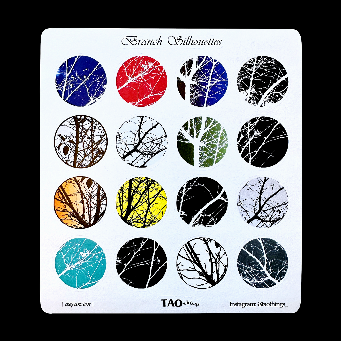 Branch Silhouettes - sticker series by TAOthings Studio