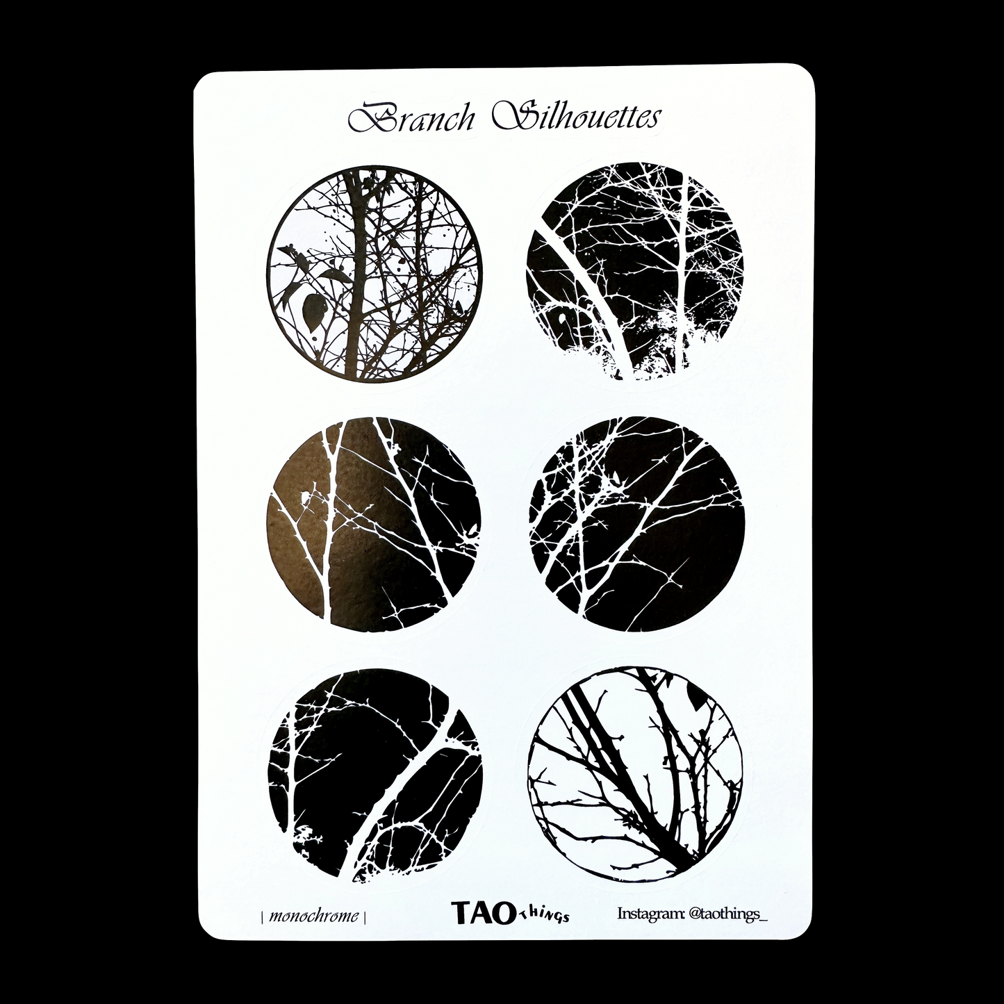 Branch Silhouettes - sticker series by TAOthings Studio