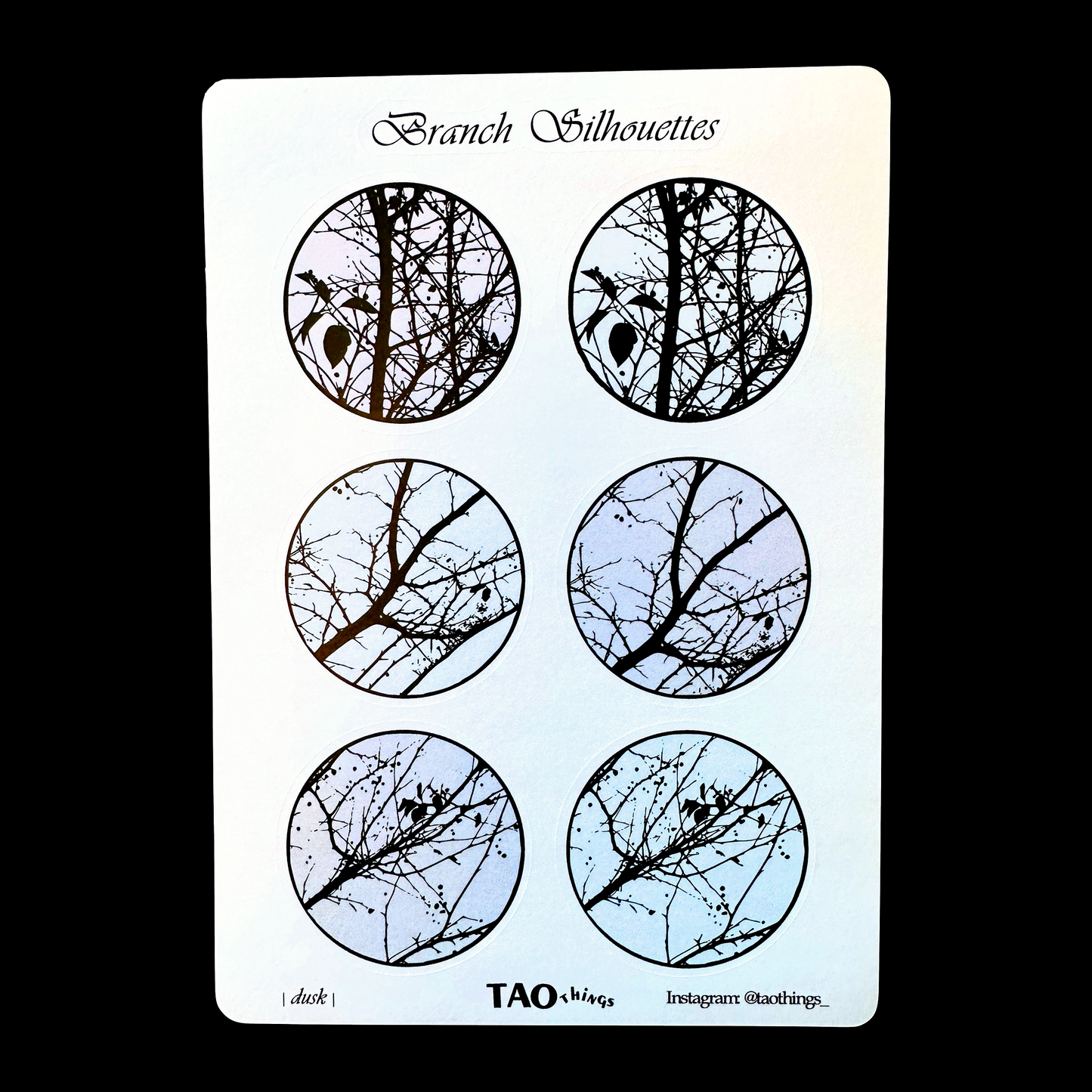 Branch Silhouettes - sticker series by TAOthings Studio