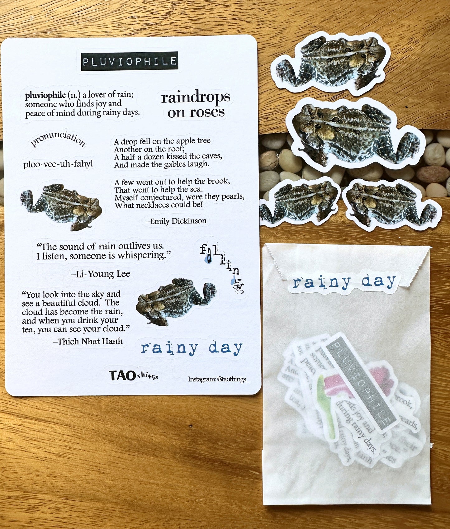 Pluviophile - sticker sheet by TAOthings Studio
