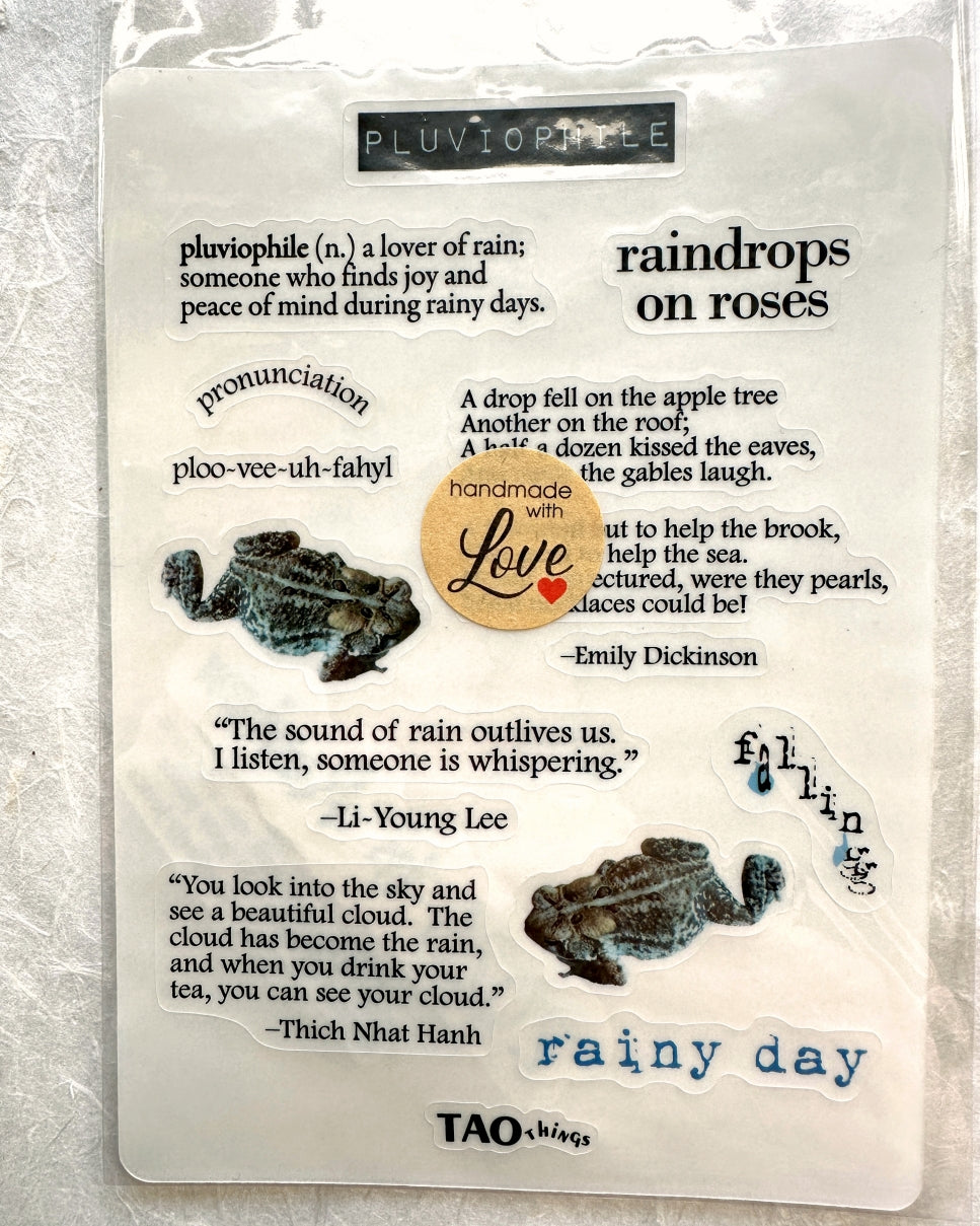Pluviophile - sticker sheet by TAOthings Studio