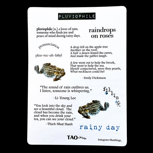 Pluviophile - sticker sheet by TAOthings Studio
