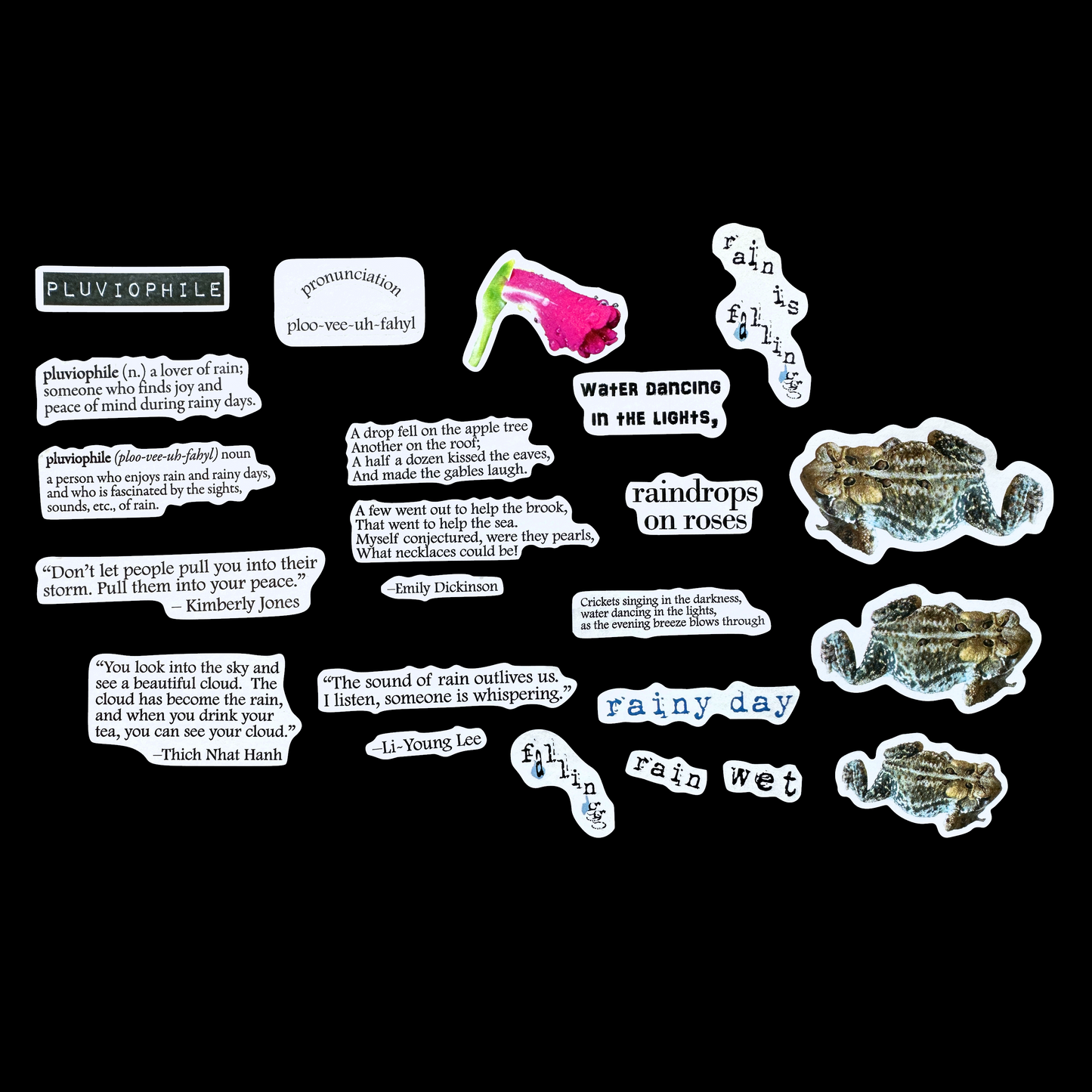 Pluviophile - sticker sheet by TAOthings Studio
