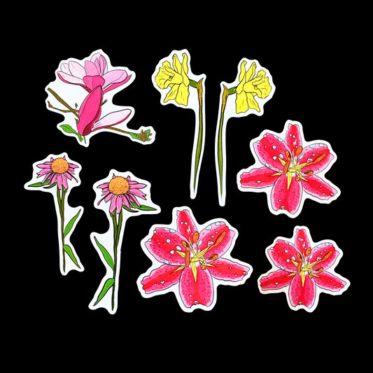 Big Bloomers - sticker flakes by TAOthings Studio