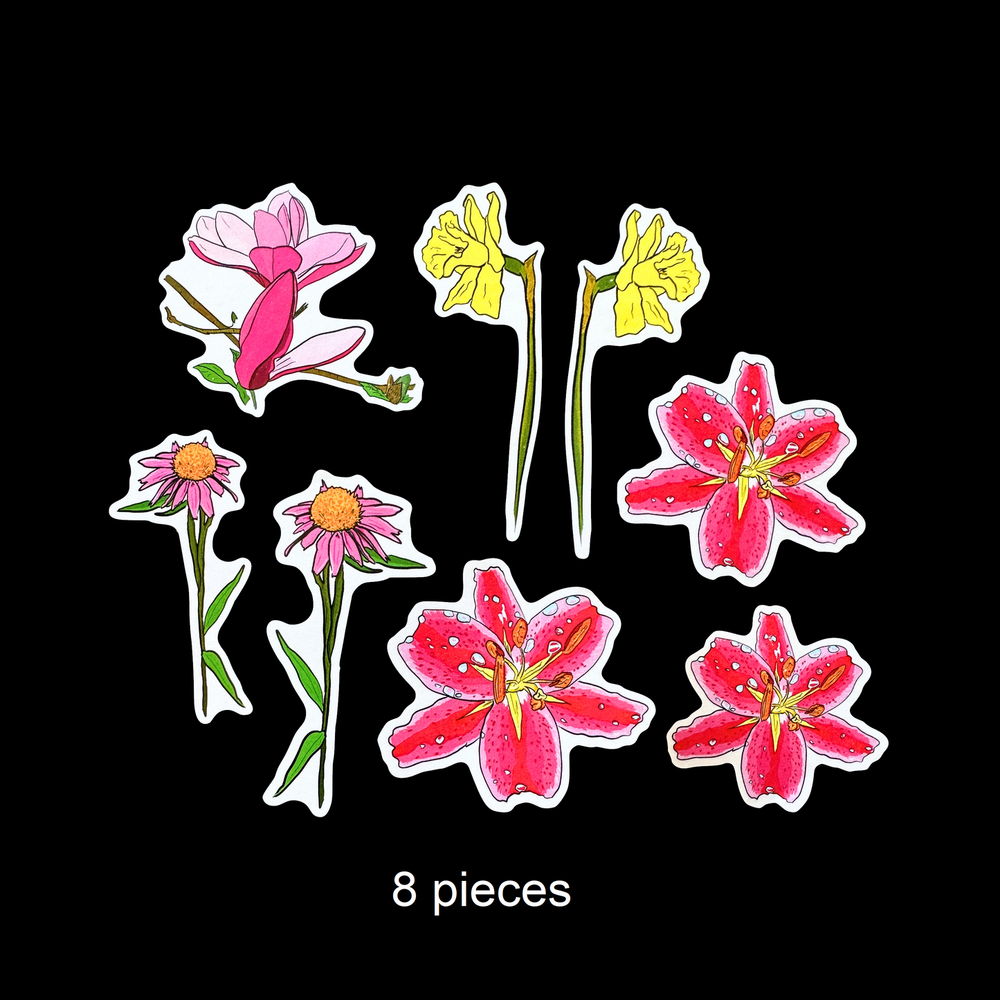 Big Bloomers - sticker flakes by TAOthings Studio