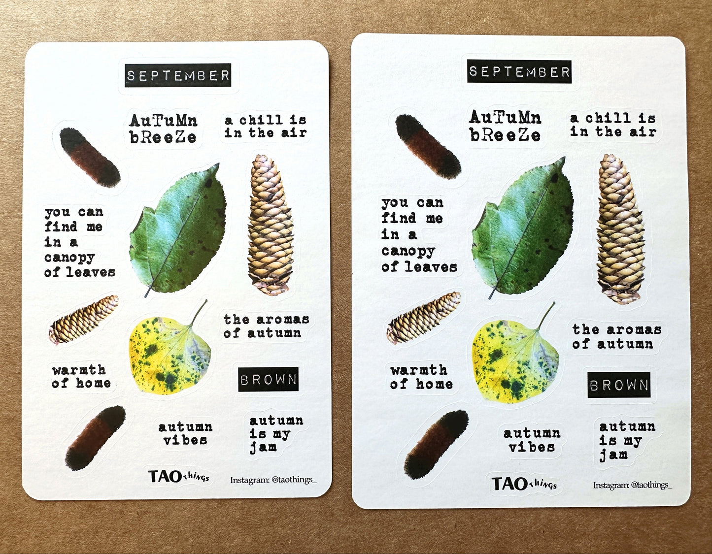 September - sticker sheet by TAOthings Studio