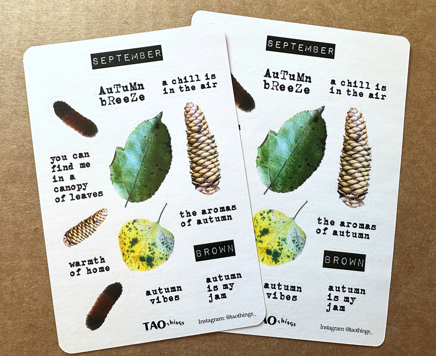 September - sticker sheet by TAOthings Studio