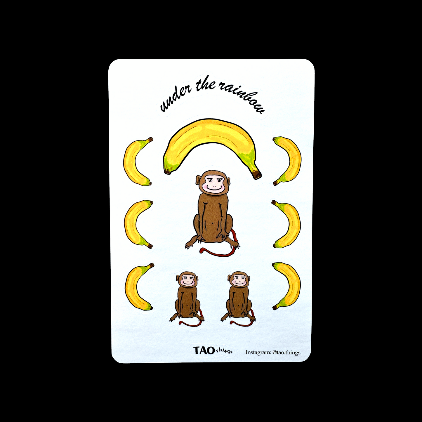 Bananas & Happy Monkeys - stickers by TAOthings Comics