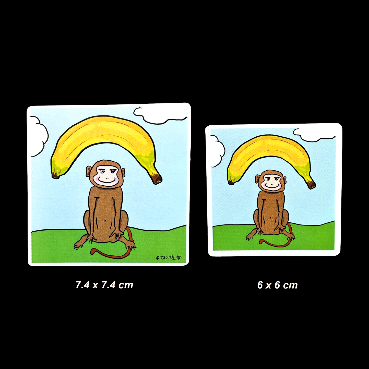 Bananas & Happy Monkeys - stickers by TAOthings Comics
