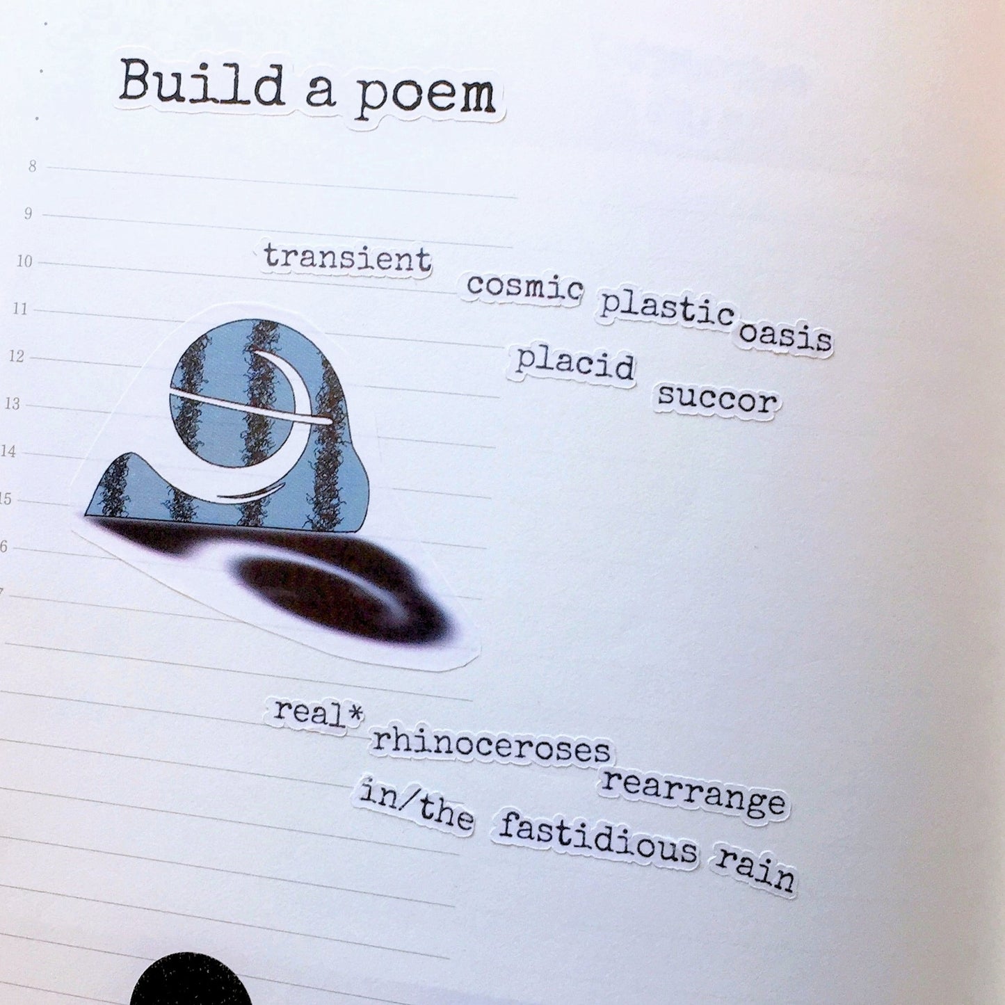 Build a Poem / Re-arrange a Poem - interactive sticker sheets by TAOthings Studio