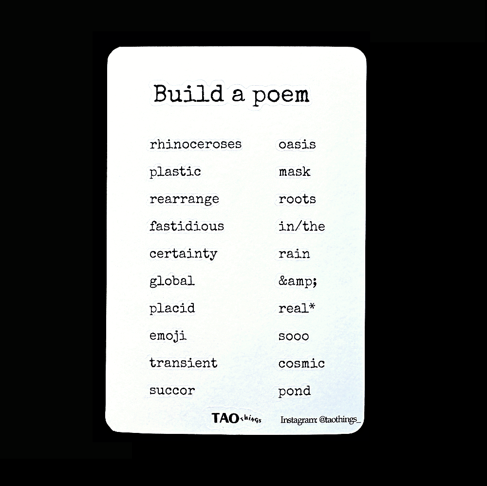 Build a Poem / Re-arrange a Poem - interactive sticker sheets by TAOthings Studio
