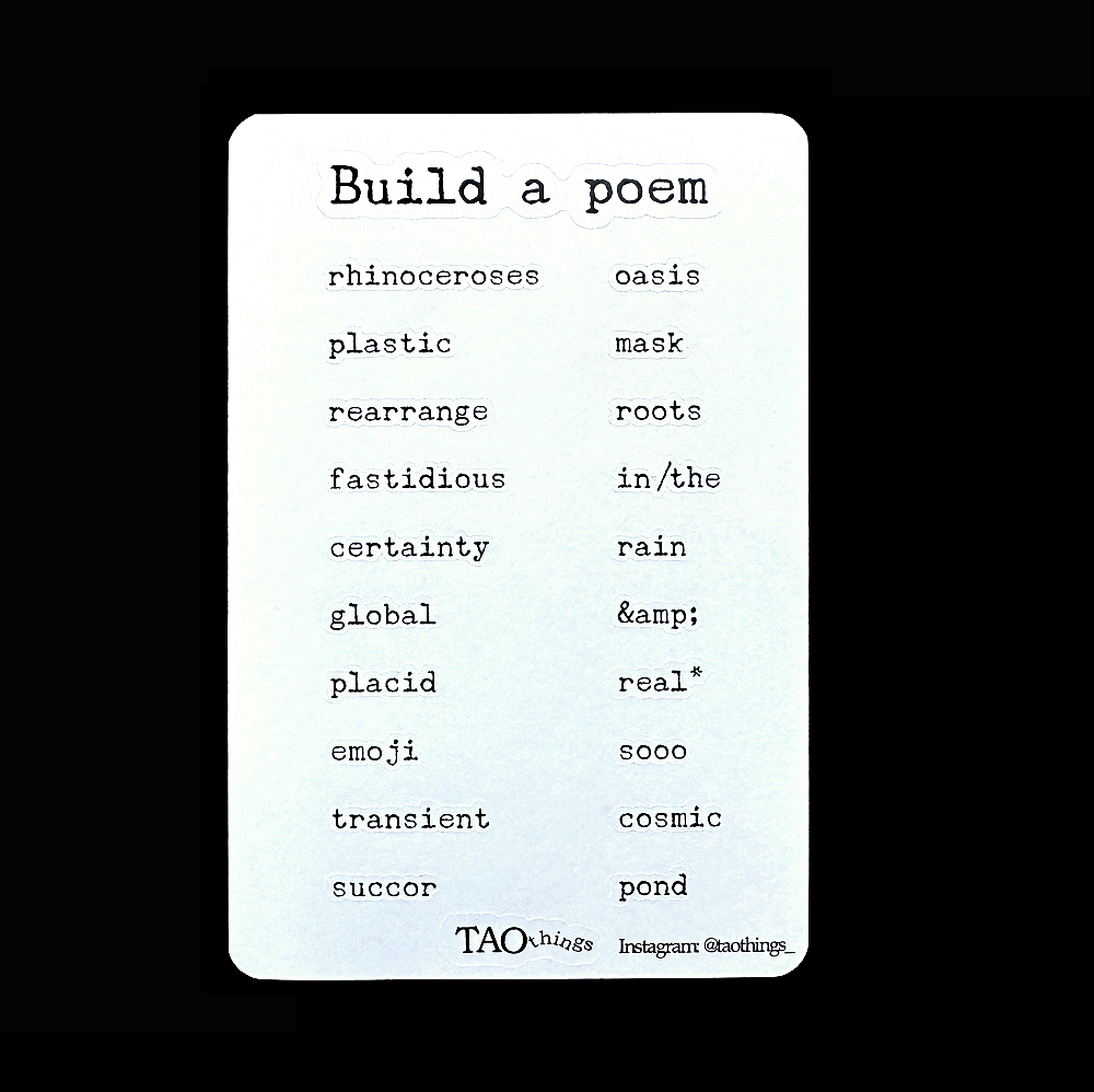 Build a Poem / Re-arrange a Poem - interactive sticker sheets by TAOthings Studio