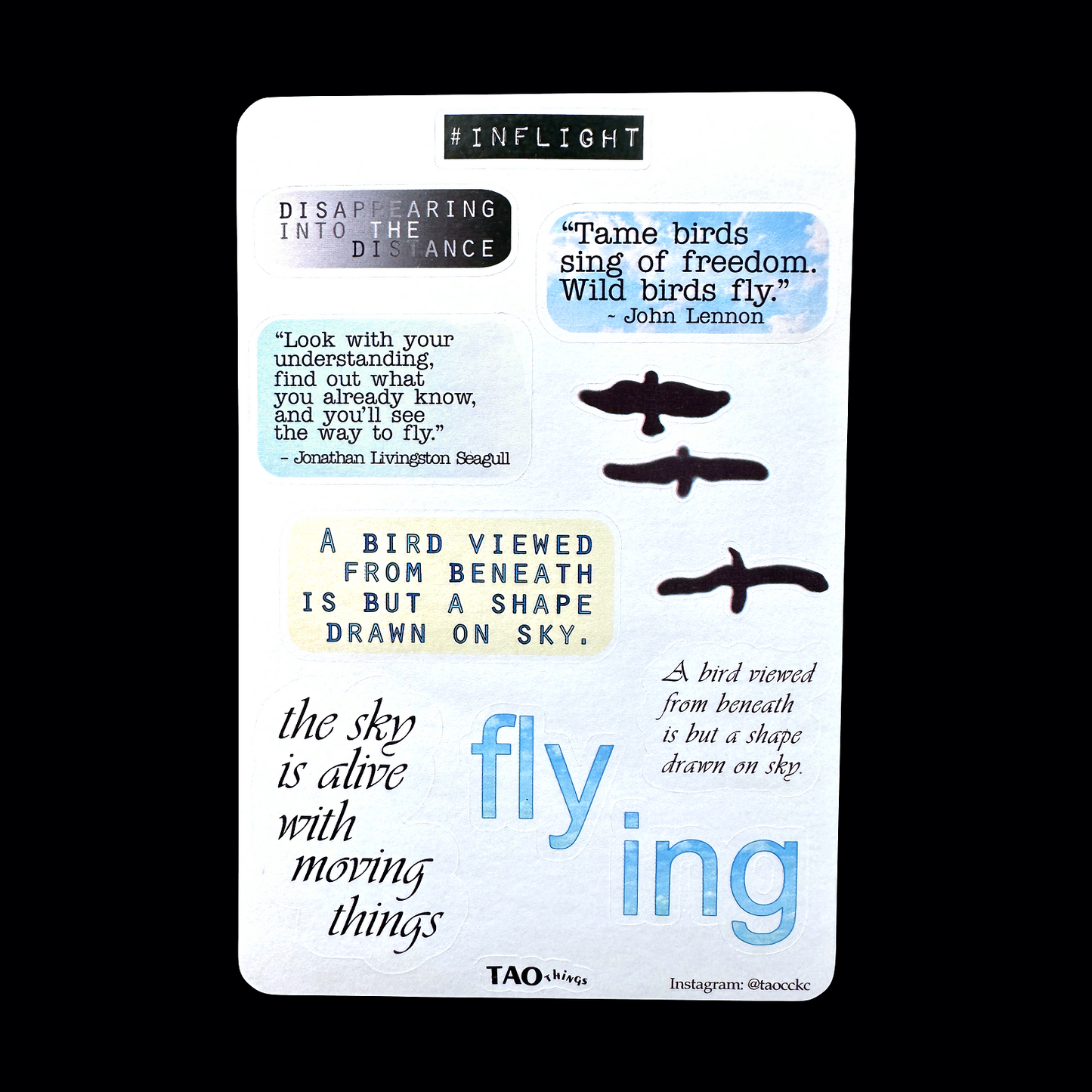 Fly & Flow - Zen sticker sheets by TAOthings Studio