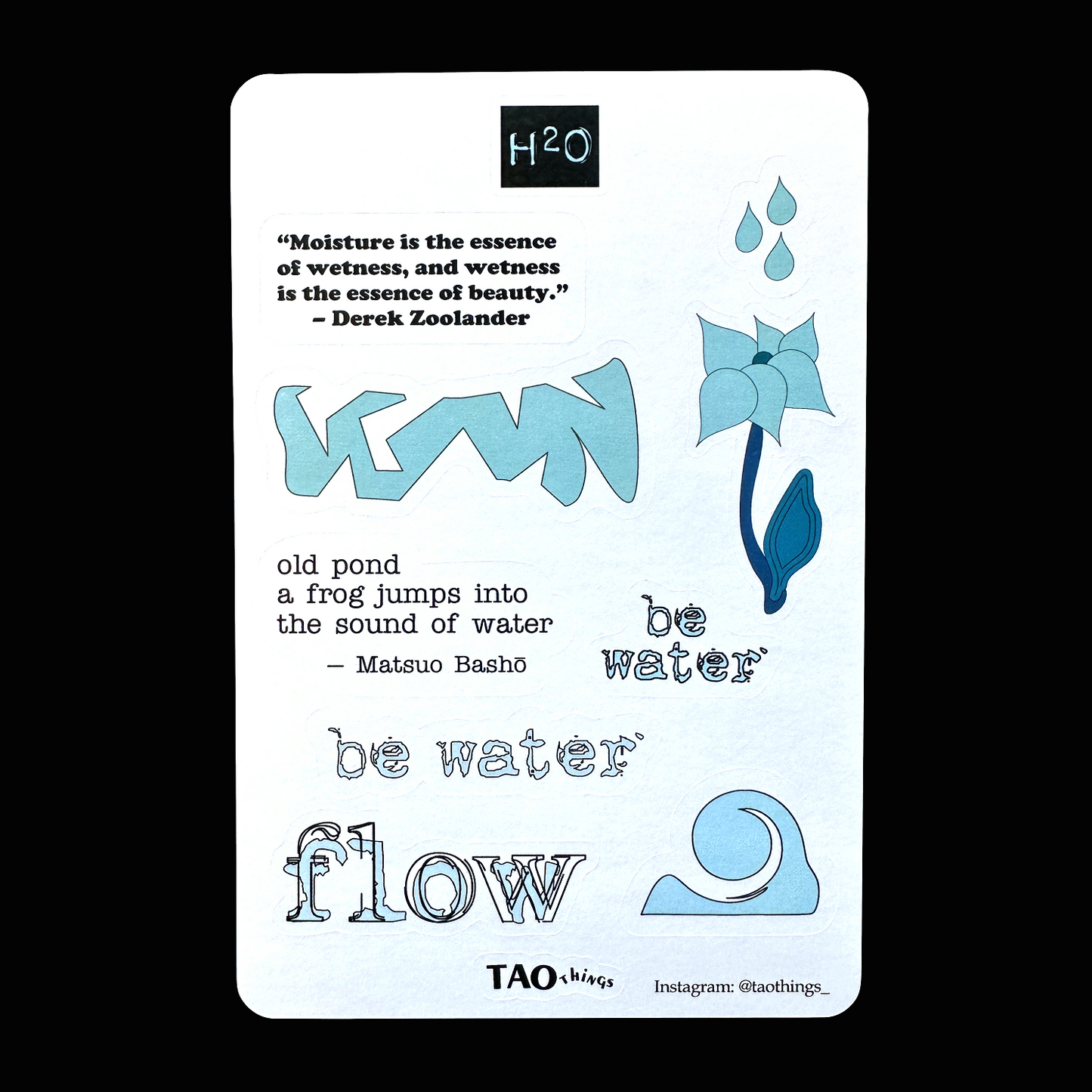 Fly & Flow - Zen sticker sheets by TAOthings Studio
