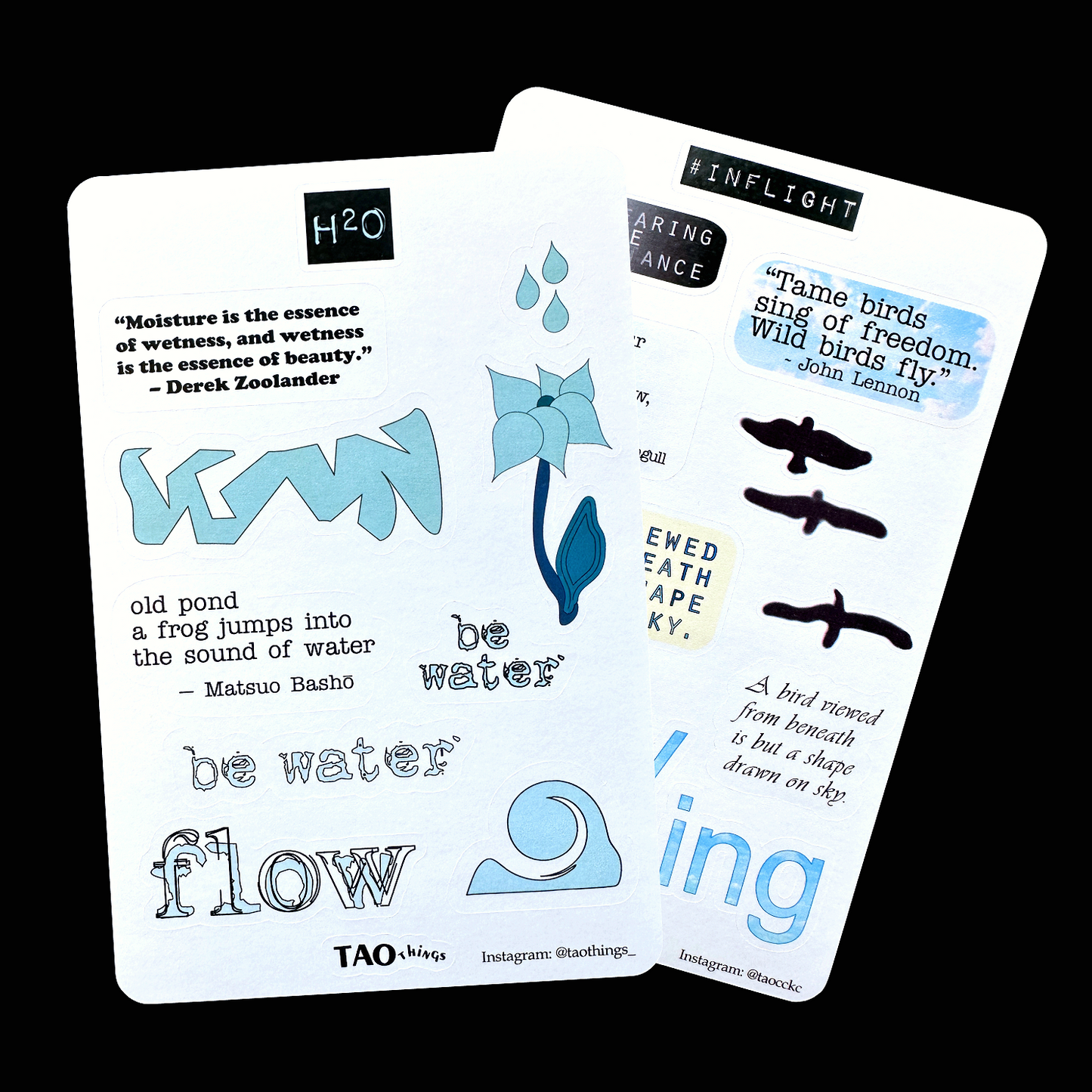 Fly & Flow - Zen sticker sheets by TAOthings Studio